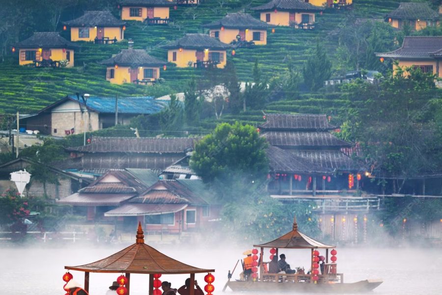 Explore Ban Rak Thai village  At Ban Rak Thai, Mae Hong Son